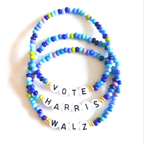 Snuggles and Peanut Jewelry - Vote Harris Walz Bracelet Set